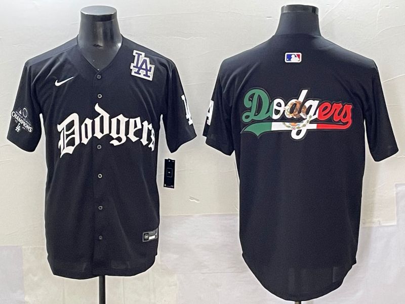 Men 2025 Los Angeles Dodgers Blank Black Seventh generation Joint Name Nike MLB Jersey style 26->los angeles dodgers->MLB Jersey
